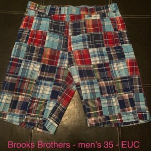 Brooks brothers men’s 34 plaid shorts